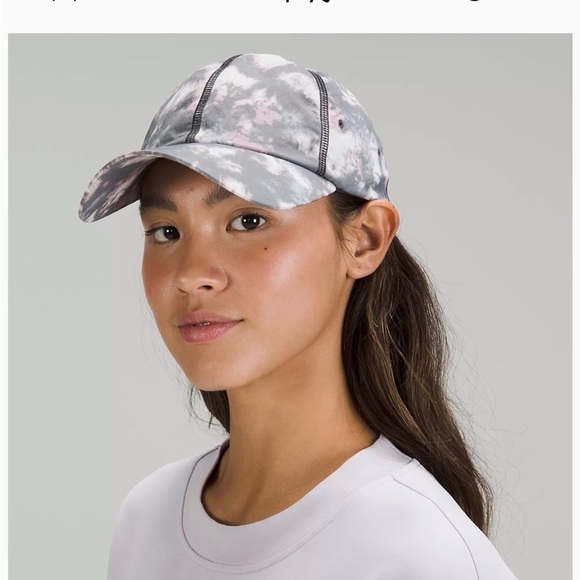 Baller Hat *Soft IIBM ONE SIZE. Grey, pink, & white tie dye hat Lululemon - Picture 2 of 8